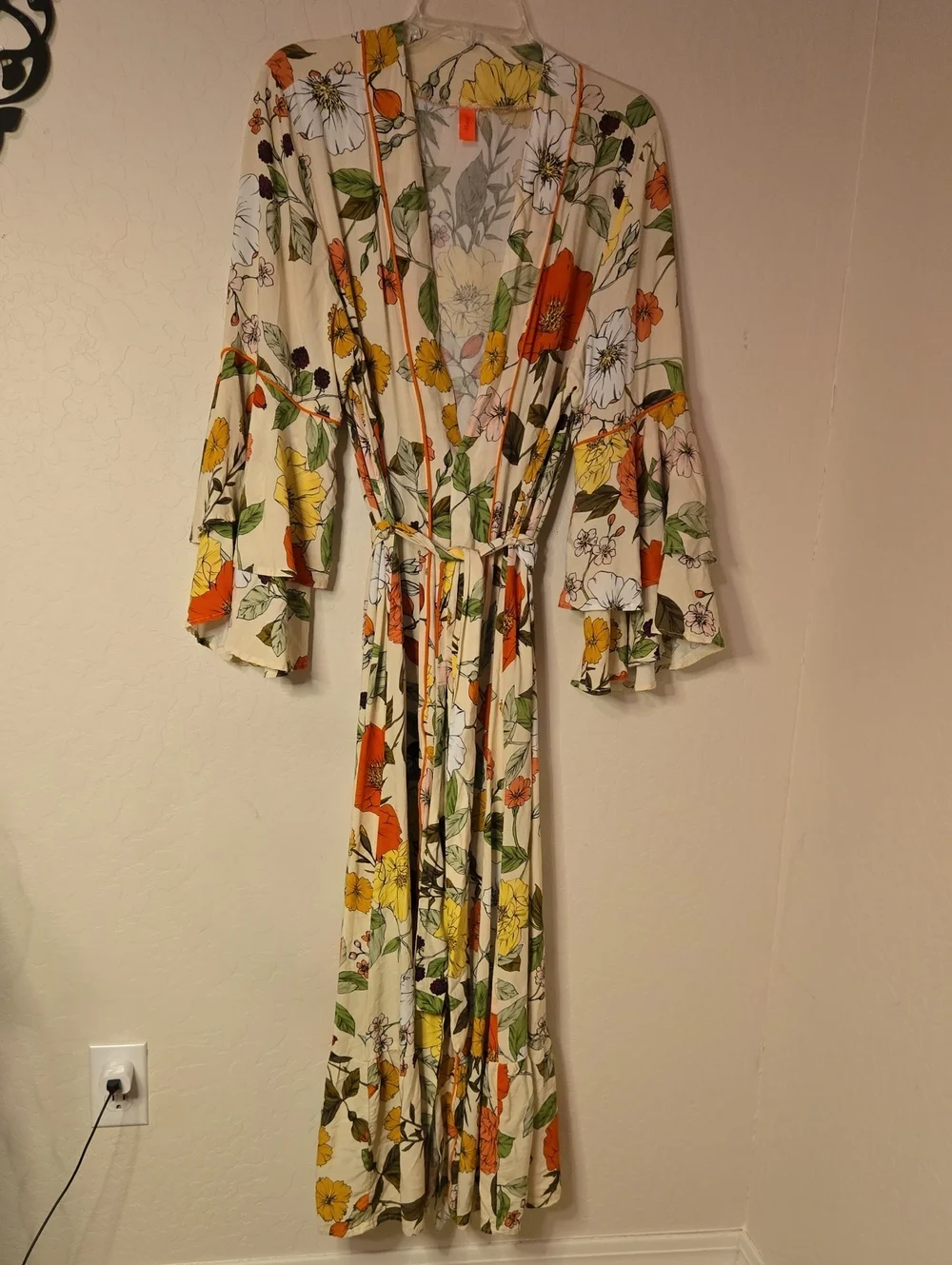 Maaji Ruffled Botanical Kimono Robe,